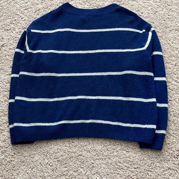 H&M Blue sweater with white stripes -Size Small - Picture 2 of 6